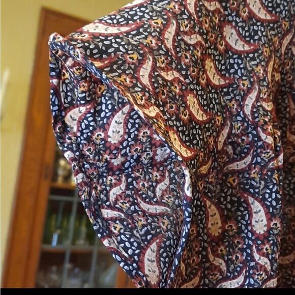 NWT Banana Republic Silky Paisley Flowy Blouse - Picture 10 of 14